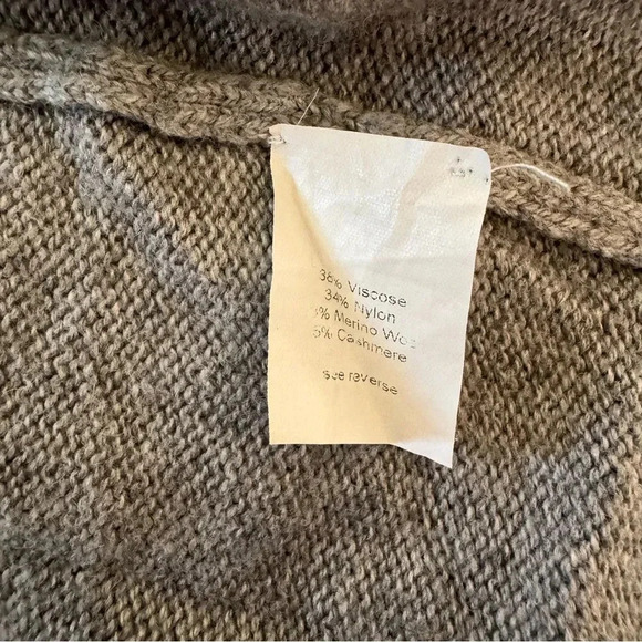 J Crew Grey Open Front cardigan Knit Long sleeve Front pockets Wool Blend M - Picture 7 of 8